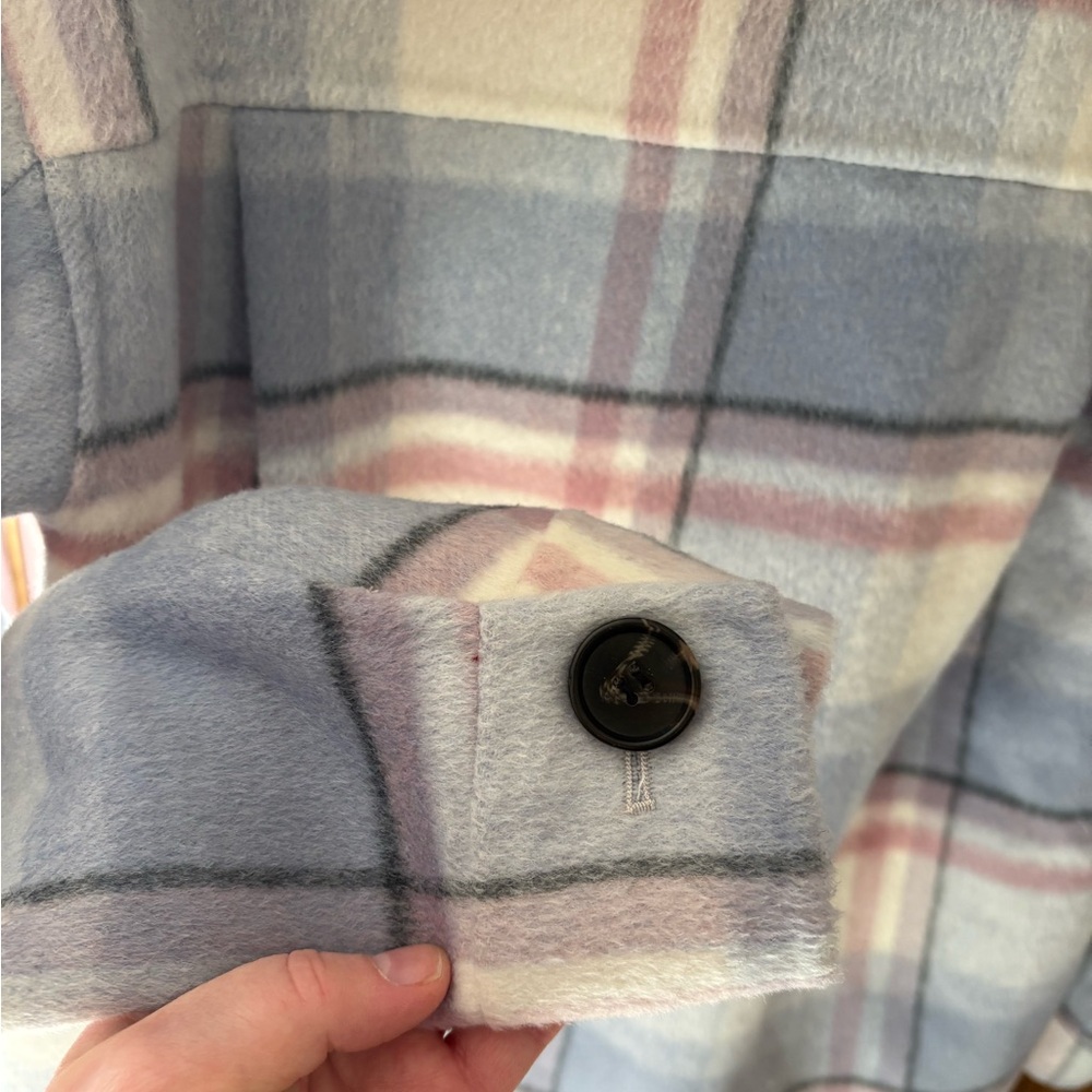 Rails Junean Pastel Plaid Connie Pea Coat in Blue and Pink - Picture 12 of 13